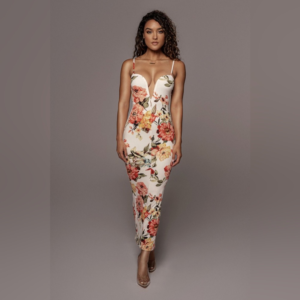 LIMITED EDITION JLUXLABEL FLORAL BUSTIER DRESS